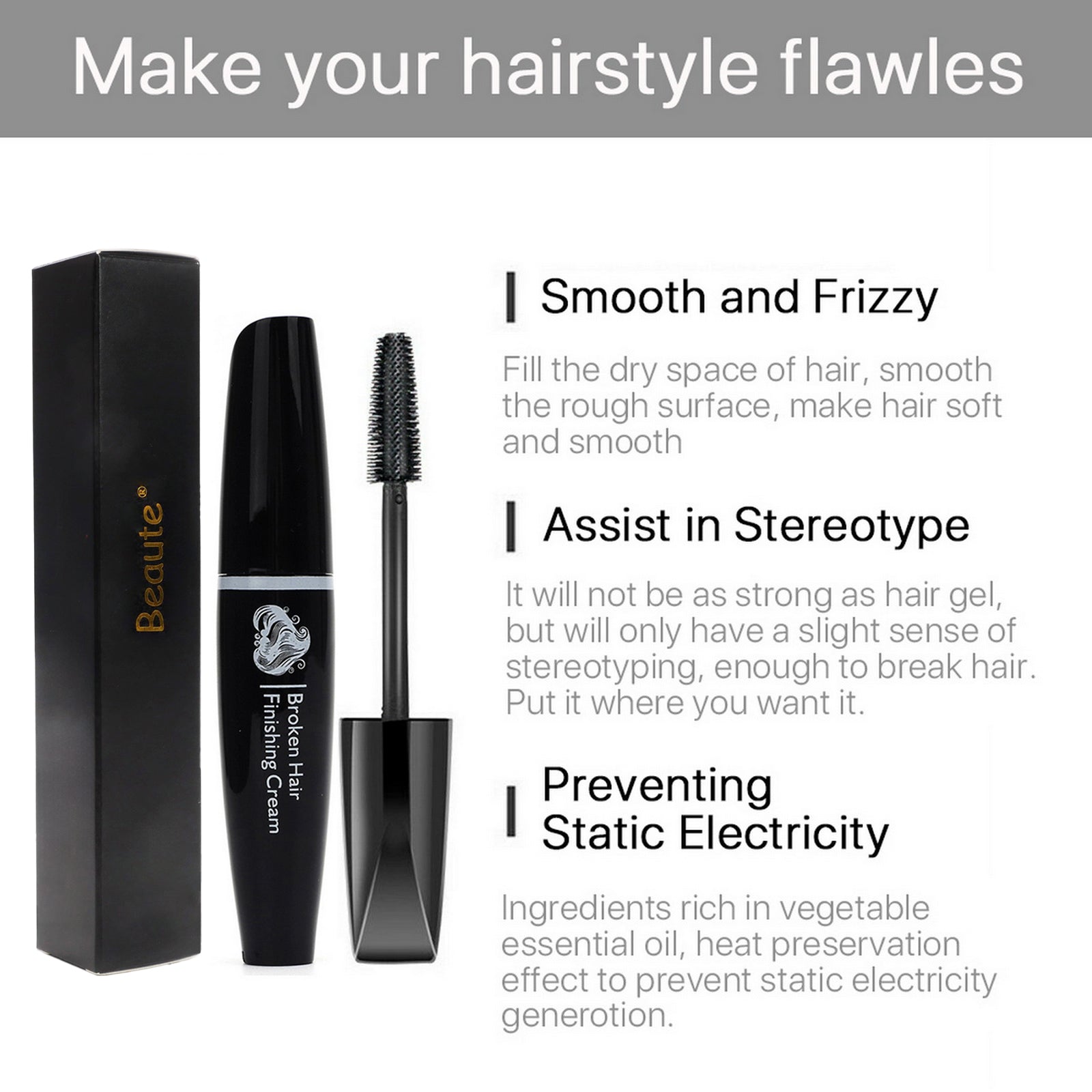 Beaute Hair Feel Finishing Stick Small Broken Hair Finishing Cream Gel Hair Wax Stick