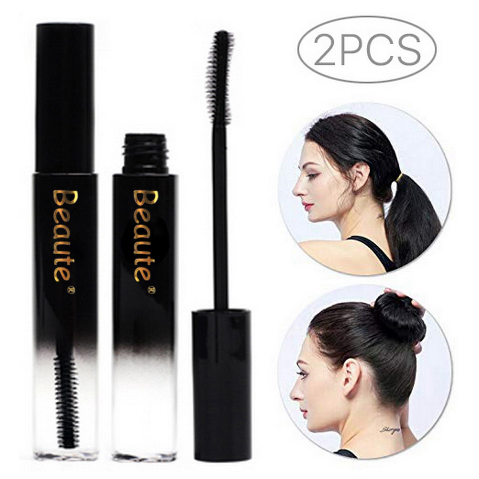 Beaute Hair Feel Finishing Stick, 2 Pack × 18 ML Small Broken Hairs Finishing Cream Hair Styling Wax Stick Hair Gel for Kids, Woman, Man, Moisturizing and Shiny on Party, Wedding, Award, Interview