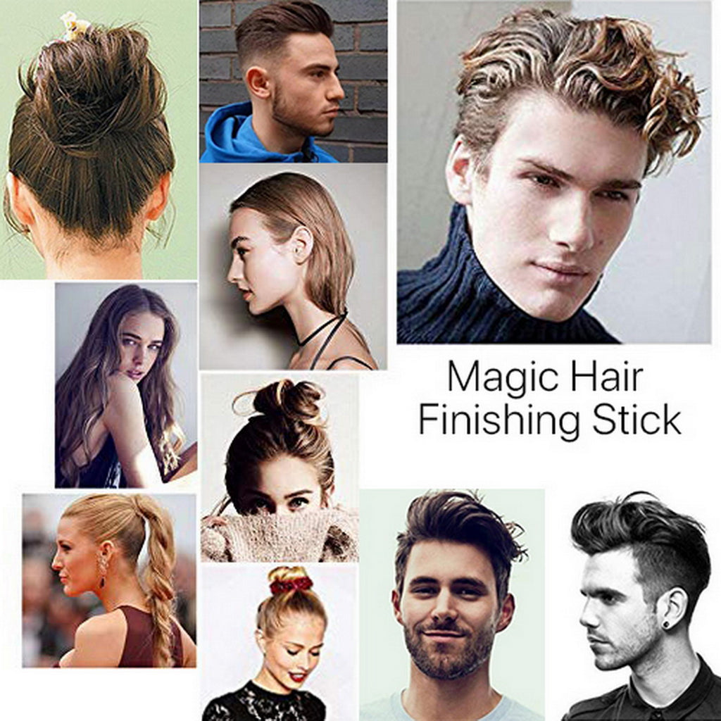 Beaute Hair Feel Finishing Stick, 2 Pack × 18 ML Small Broken Hairs Finishing Cream Hair Styling Wax Stick Hair Gel for Kids, Woman, Man, Moisturizing and Shiny on Party, Wedding, Award, Interview