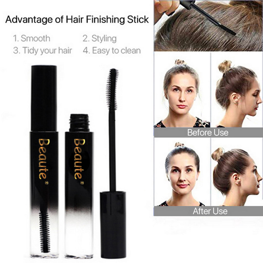 Beaute Hair Feel Finishing Stick, 2 Pack × 18 ML Small Broken Hairs Finishing Cream Hair Styling Wax Stick Hair Gel for Kids, Woman, Man, Moisturizing and Shiny on Party, Wedding, Award, Interview