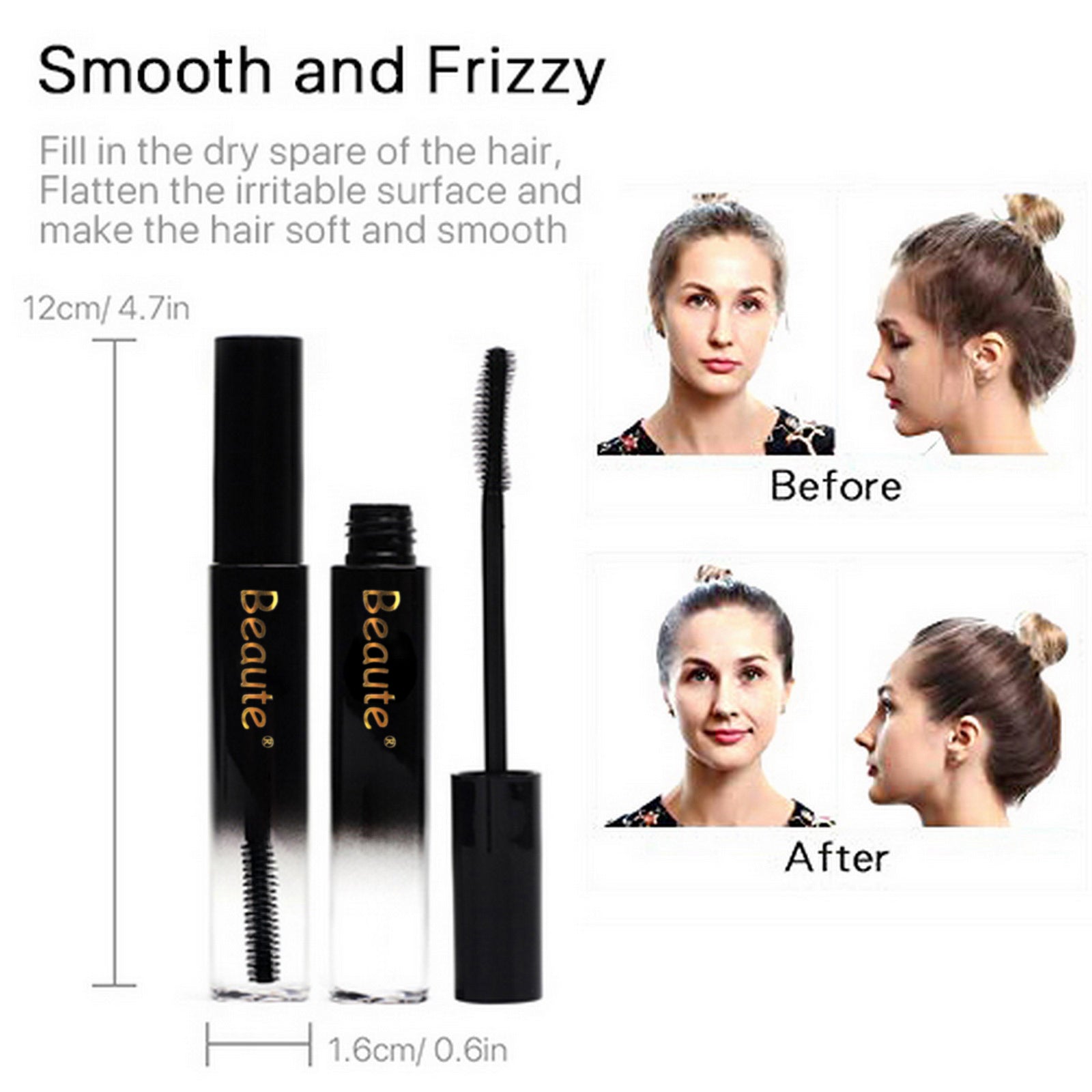 Beaute Hair Feel Finishing Stick, 2 Pack × 18 ML Small Broken Hairs Finishing Cream Hair Styling Wax Stick Hair Gel for Kids, Woman, Man, Moisturizing and Shiny on Party, Wedding, Award, Interview