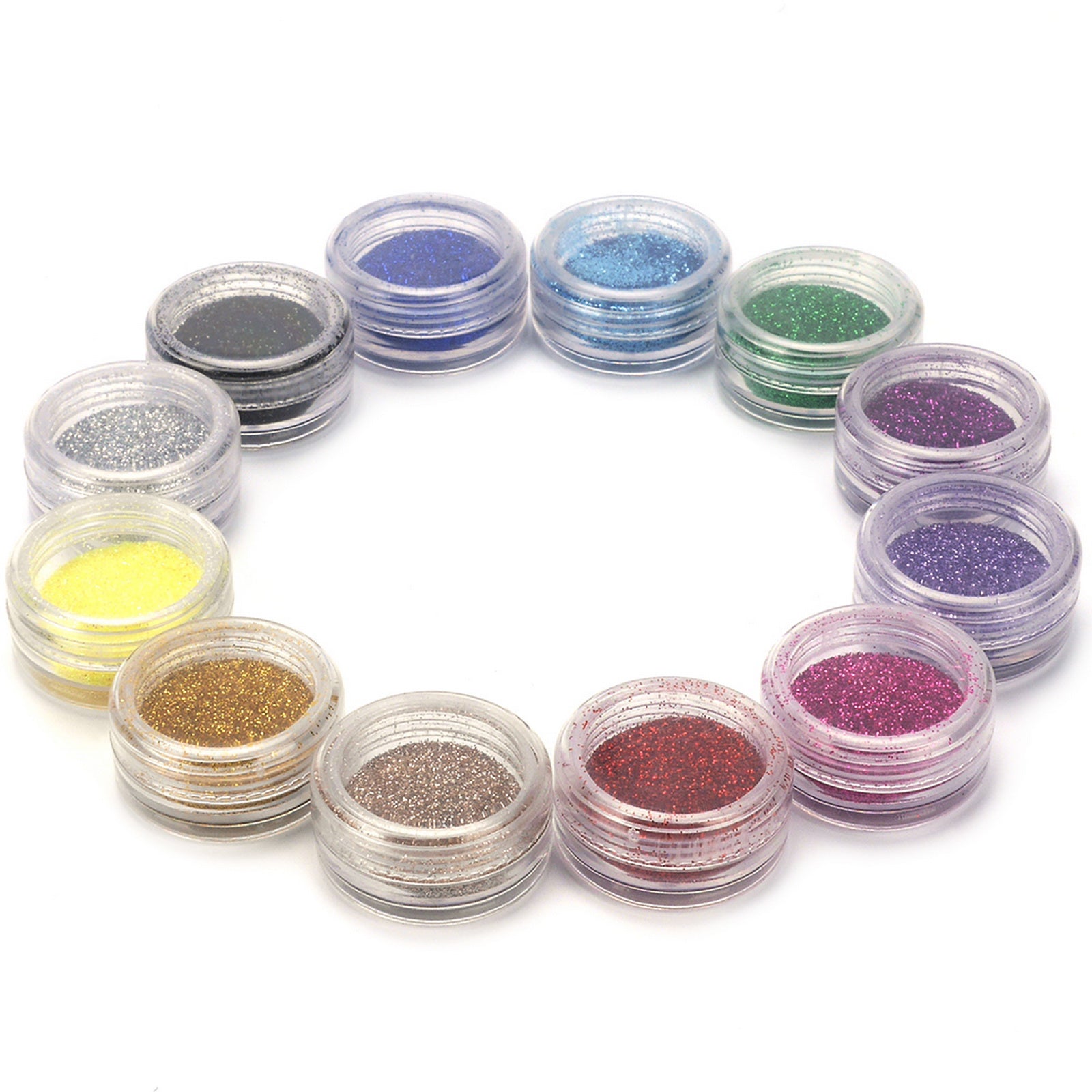 Beaute 12 Mix Color Nail Art Acrylic Glitter Powder Dust Tips Decoration Tool Set (#1)