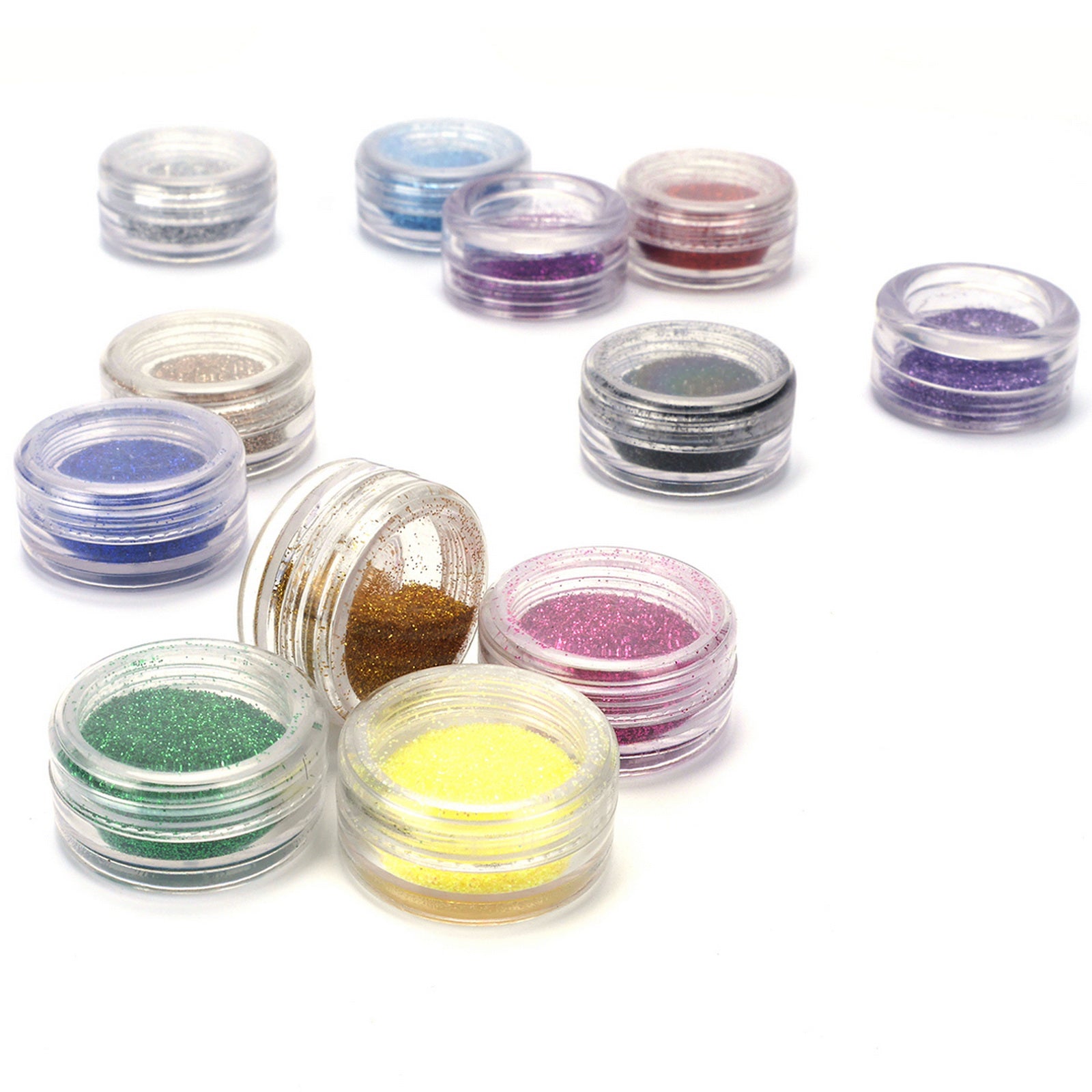 Beaute 12 Mix Color Nail Art Acrylic Glitter Powder Dust Tips Decoration Tool Set (#1)