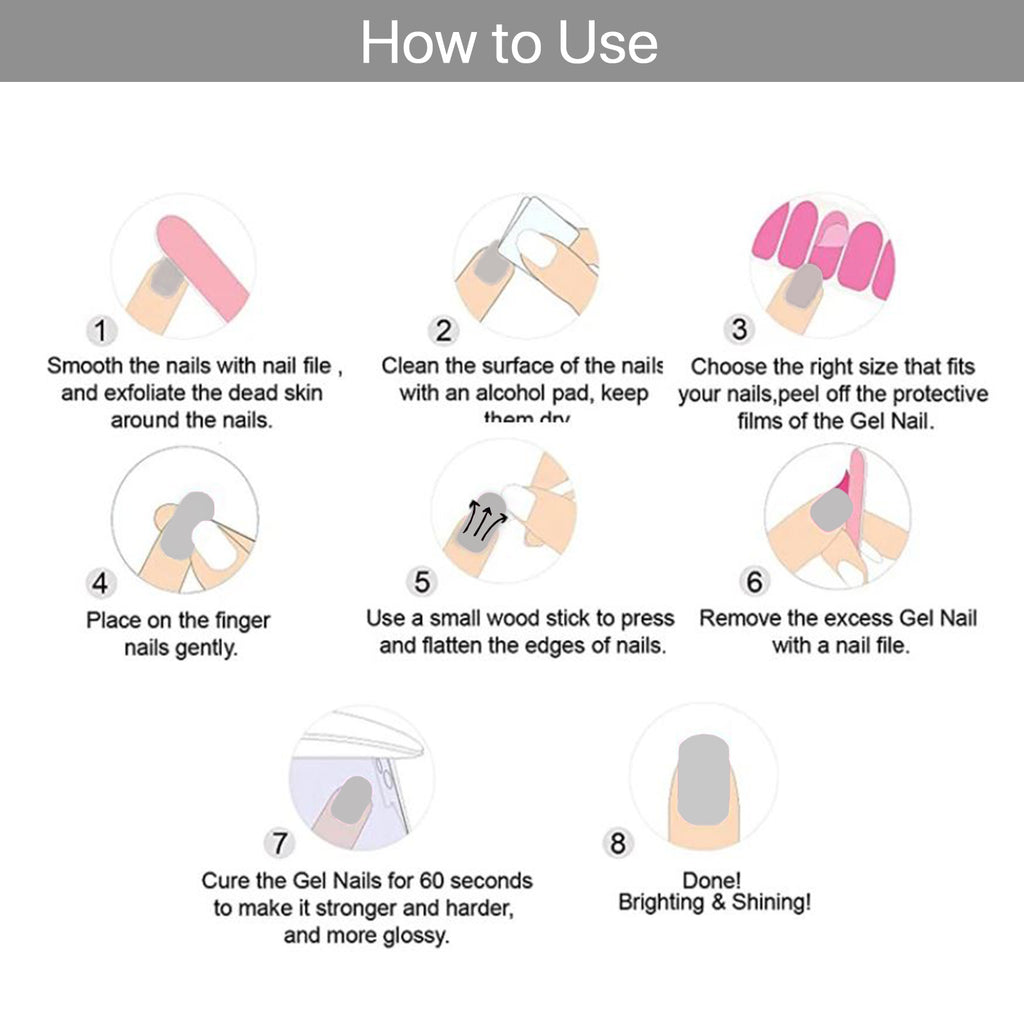 Beaute Gel Nail Stickers, 22 Pcs Semi Cured Gel Nail Strips, Soft Self-Adhesive Full Gel Nail Wraps, UV Lamp Cured Nail Art Manicure Tool (Black Glitter)