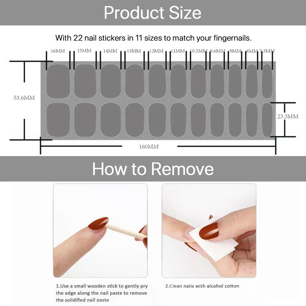 Beaute Gel Nail Stickers, 22 Pcs Semi Cured Gel Nail Strips, Soft Self-Adhesive Full Gel Nail Wraps, UV Lamp Cured Nail Art Manicure Tool (Black Glitter)