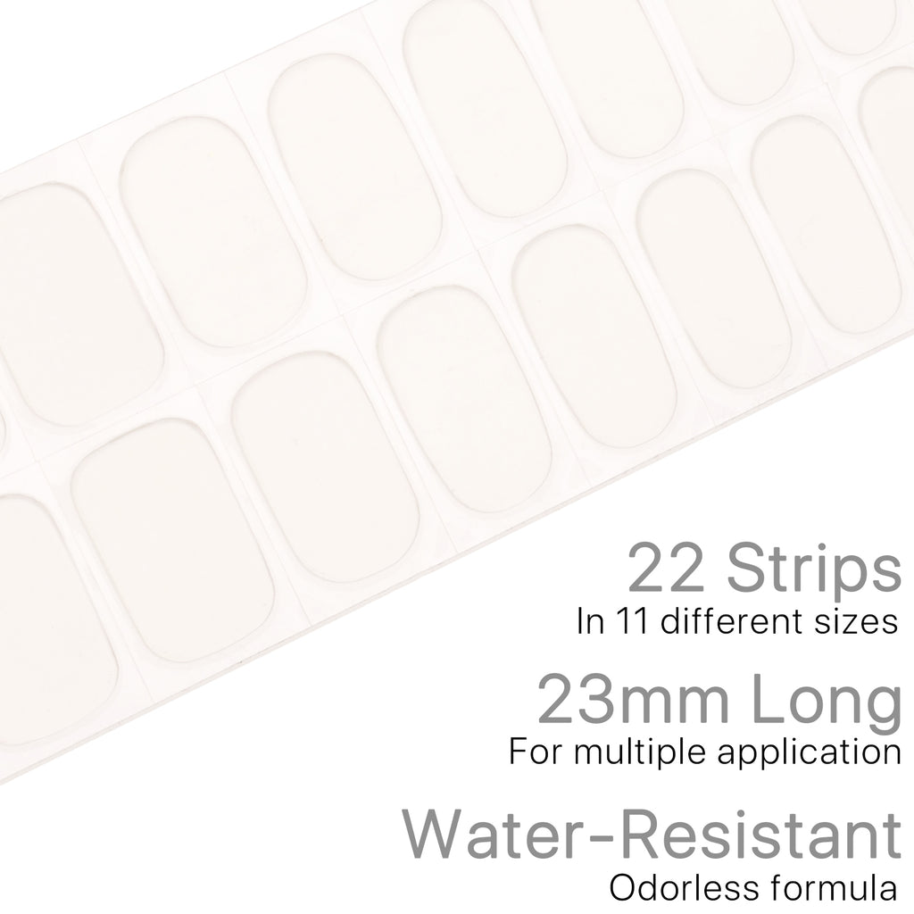 Beaute Gel Nail Stickers, 22 Pcs Semi Cured Gel Nail Strips, Soft Self-Adhesive Full Gel Nail Wraps, UV Lamp Cured Nail Art Manicure Tool (Clear)
