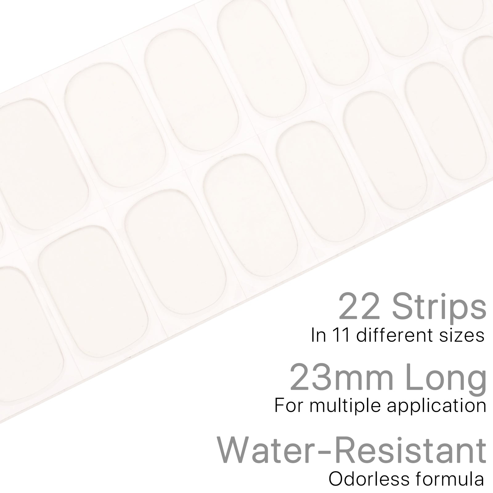 Beaute Gel Nail Stickers, 22 Pcs Semi Cured Gel Nail Strips, Soft Self-Adhesive Full Gel Nail Wraps, UV Lamp Cured Nail Art Manicure Tool (Clear)